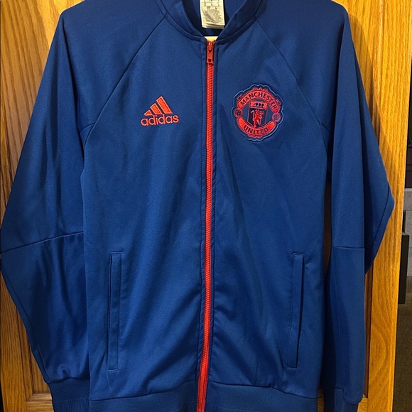 adidas Other - adidas Manchester United Jacket/Sweatshirt Blue with Red Accents